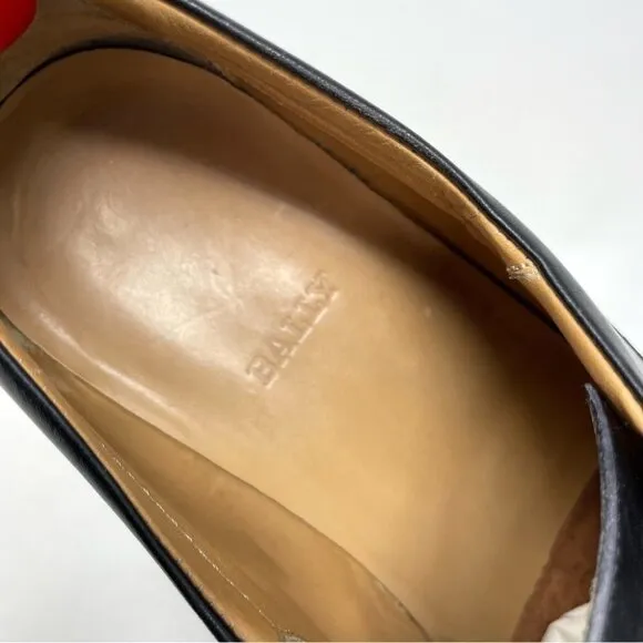 * Bally Rexa Black Leather Lace Up Oxford Shoes Size 12 Made in Italy