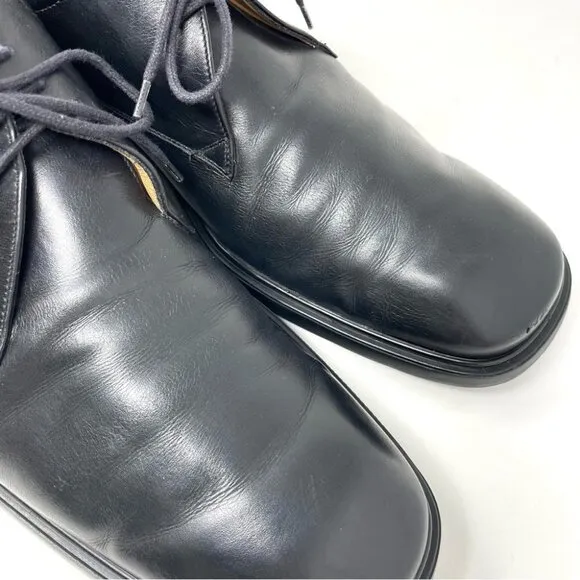* Bally Rexa Black Leather Lace Up Oxford Shoes Size 12 Made in Italy