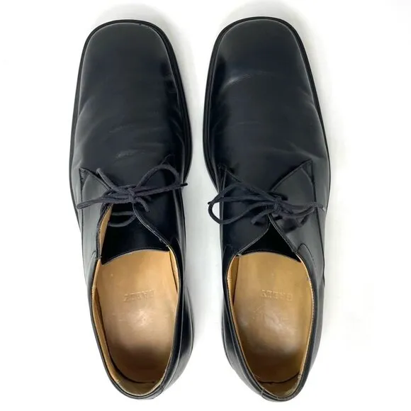 * Bally Rexa Black Leather Lace Up Oxford Shoes Size 12 Made in Italy