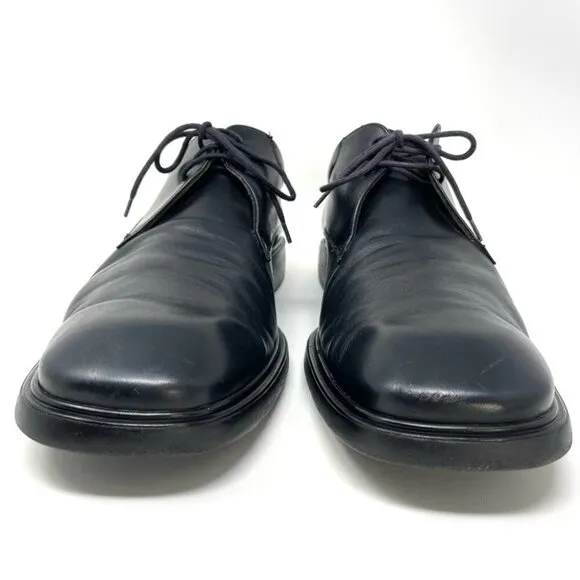* Bally Rexa Black Leather Lace Up Oxford Shoes Size 12 Made in Italy