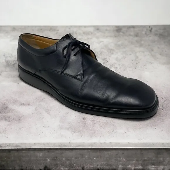 * Bally Rexa Black Leather Lace Up Oxford Shoes Size 12 Made in Italy