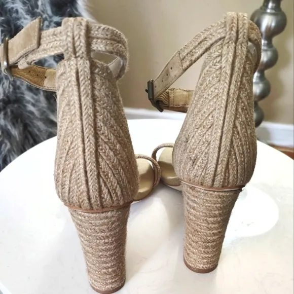 🆕⭐ Jeffery Campbell Jute Tan Heel Sandals