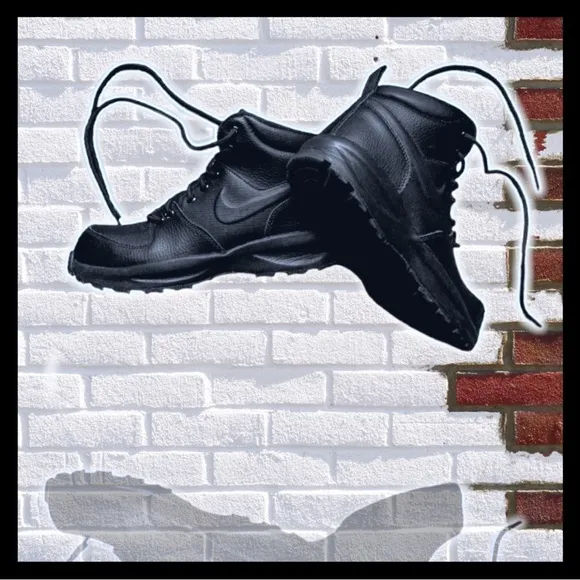 🆕 Nike Manoa LTR Boots Black ~ Leather ~ Unisex ~ Youth ~ Adult ~ Big Kids ~ LBN