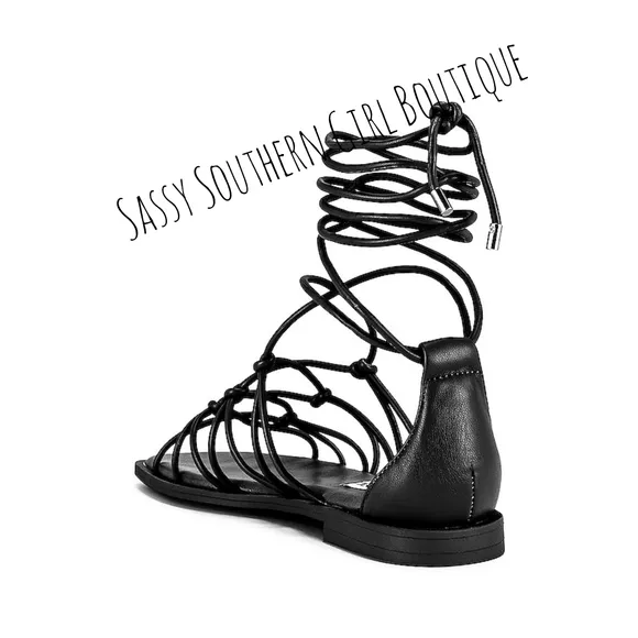 🆕⭐ STEVE MADDEN for Revolve black lace up sandals