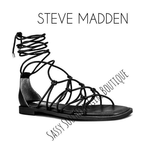 🆕⭐ STEVE MADDEN for Revolve black lace up sandals