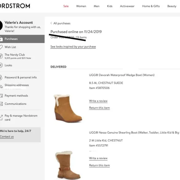 🩷 UGG Nessa Genuine Shearling Boot kids GIRLS 2 🎄