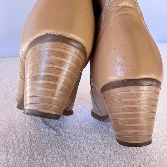 1970’s ACME WARM TAN LEATHER COWGIRL COWBOY BOOTS SIZE 7.5 EUC