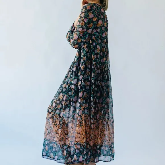 2 piece FREE PEOPLE See It Through Dress with detachable slip Black Combo 492sn