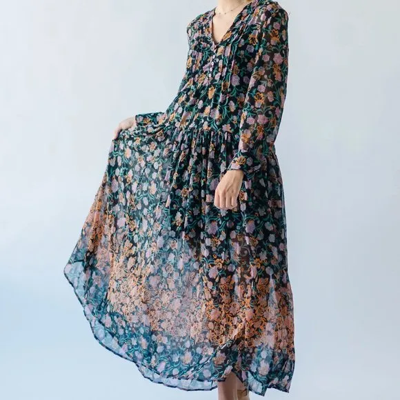 2 piece FREE PEOPLE See It Through Dress with detachable slip Black Combo 492sn