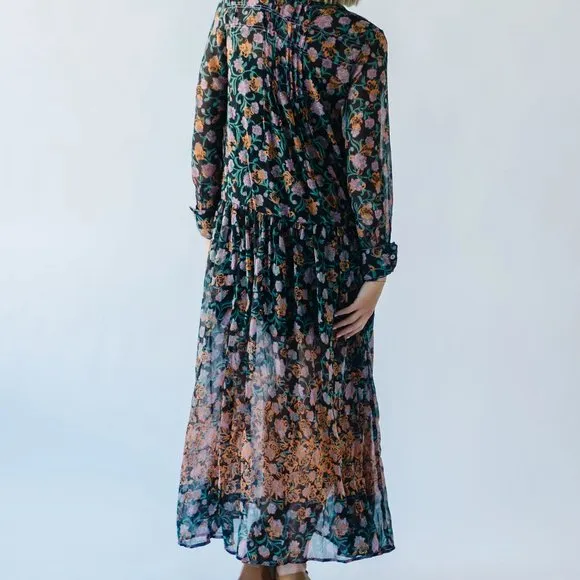 2 piece FREE PEOPLE See It Through Dress with detachable slip Black Combo 492sn