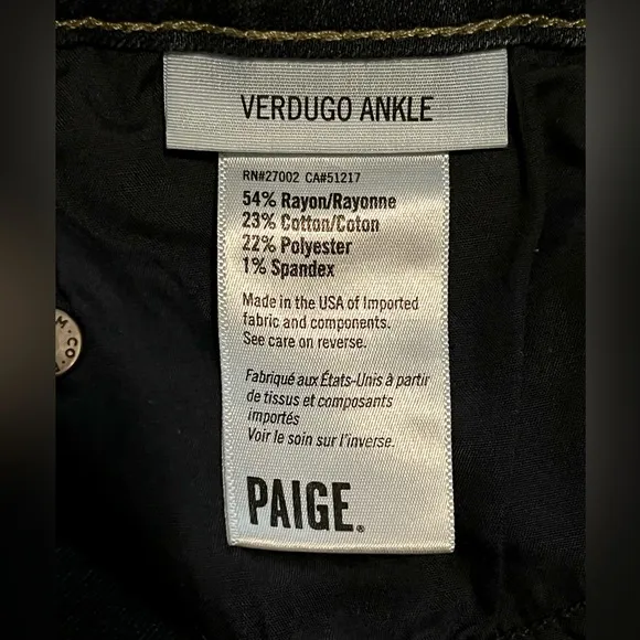 28 Paige Ankle Midrise Skinny Blue Jeans