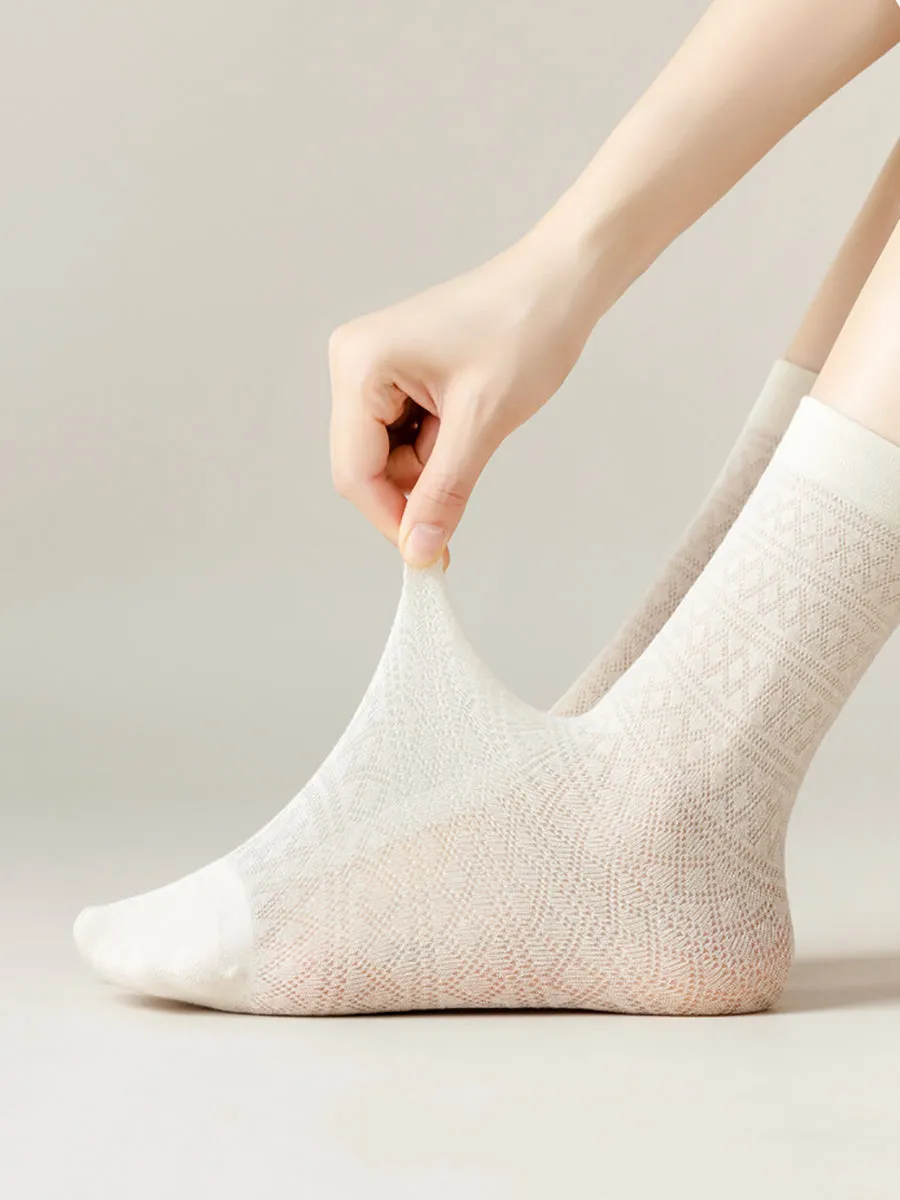 6 Pairs Women Casual Cotton Thin Socks