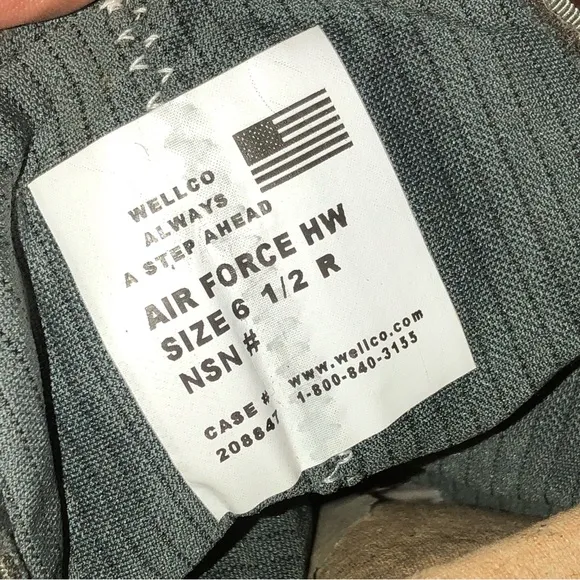 6.5 R sz AIR FORCE TEMPERATE WEATHER MILITARY combat boots
