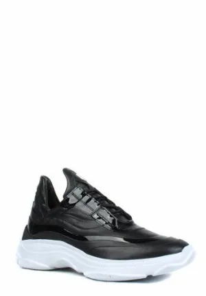 '7-105310-0100' women's lace-up sneaker - Black