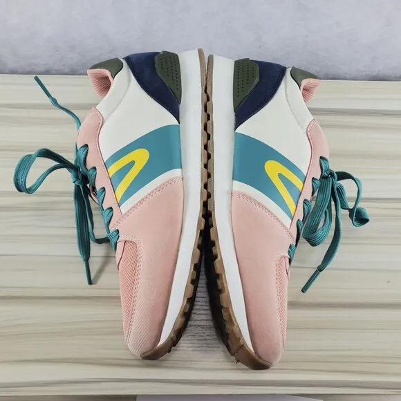 7.5 Tretorn Women's Loyola Sneakers Pink Retro Jogger Casual Shoes Teal