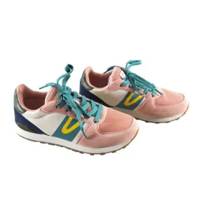 7.5 Tretorn Women's Loyola Sneakers Pink Retro Jogger Casual Shoes Teal