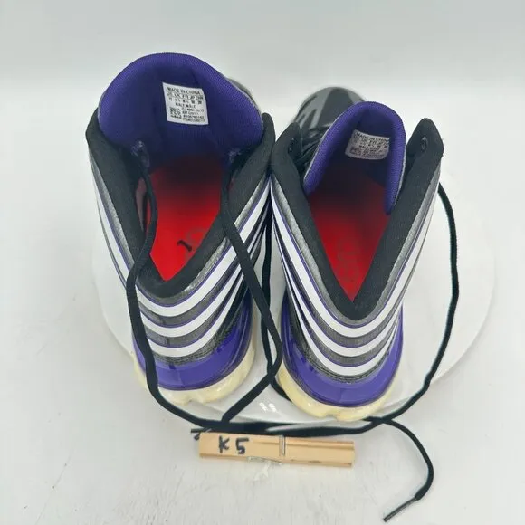 Adidas Adizero Crazy Light 2 Men Size 12 Black Purple White Basketball Shoes