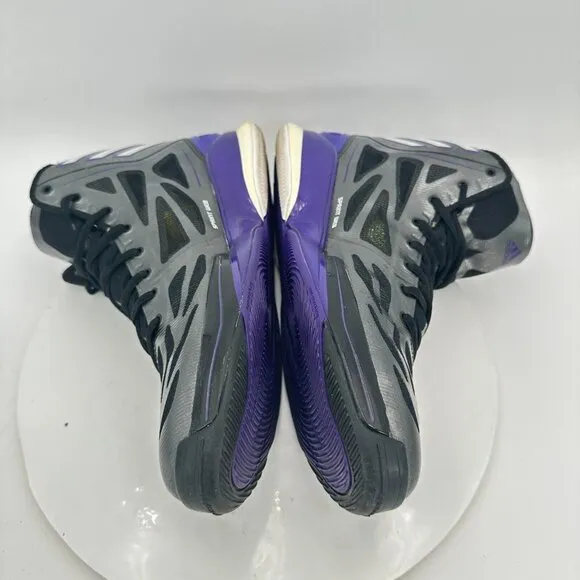 Adidas Adizero Crazy Light 2 Men Size 12 Black Purple White Basketball Shoes