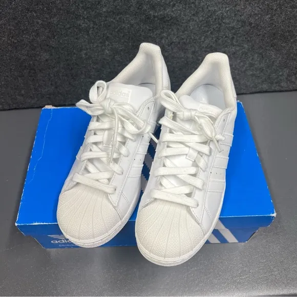 Adidas All White Superstar Shoes Mens 7