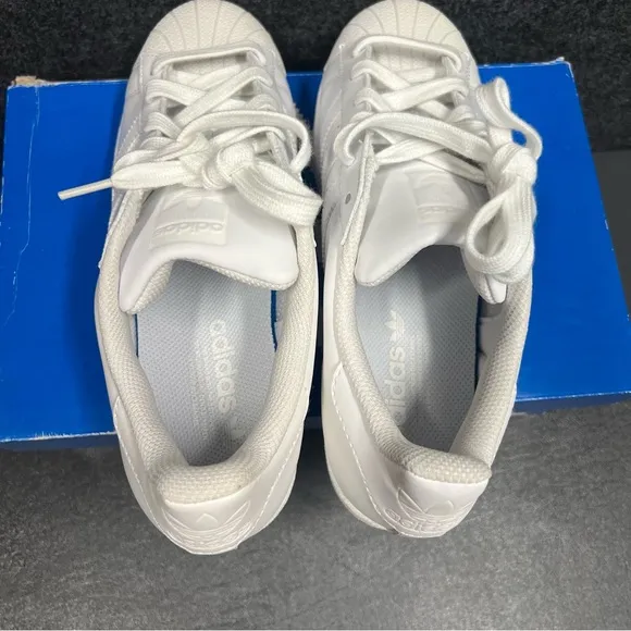 Adidas All White Superstar Shoes Mens 7