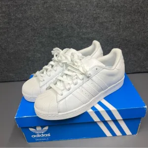 Adidas All White Superstar Shoes Mens 7