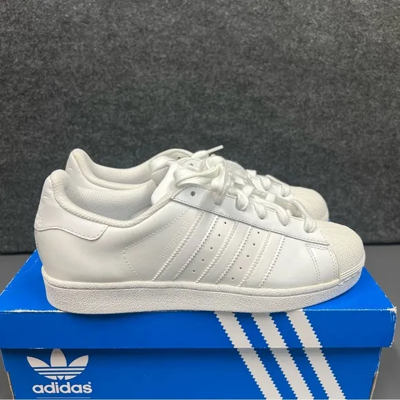 Adidas All White Superstar Shoes Mens 7