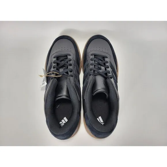 Adidas Courtblock Athletic Shoes Sneakers Mens Size 13 Black Gum Brown ID9077