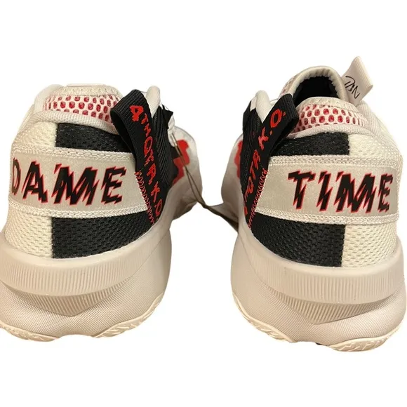 Adidas DAME TIME 8 White Red Black Portland Trailblazers GY0384 Damian Lillard