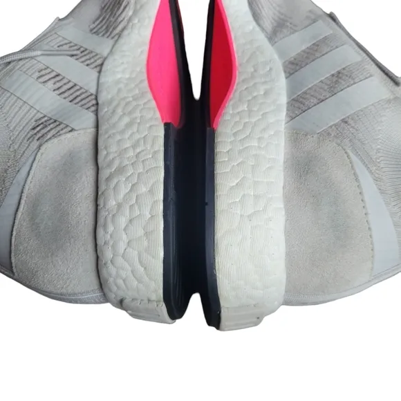 ADIDAS Grey NMB Racer Primeknit Sneakers Size 9.5