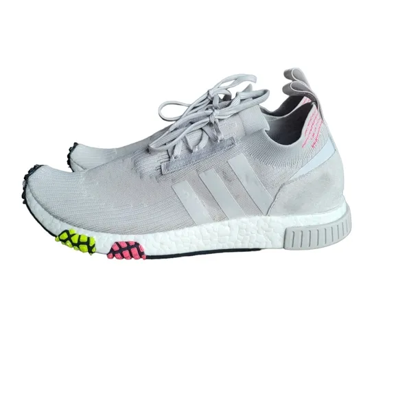 ADIDAS Grey NMB Racer Primeknit Sneakers Size 9.5