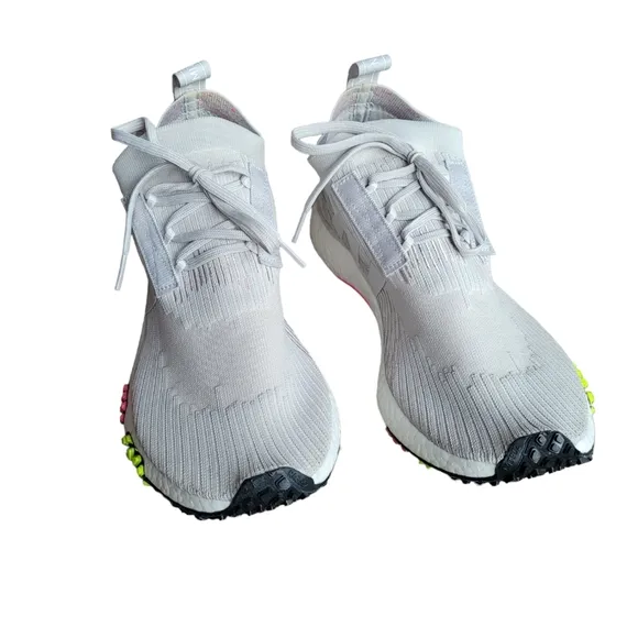 ADIDAS Grey NMB Racer Primeknit Sneakers Size 9.5