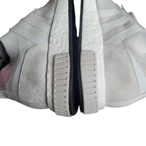 ADIDAS Grey NMB Racer Primeknit Sneakers Size 9.5