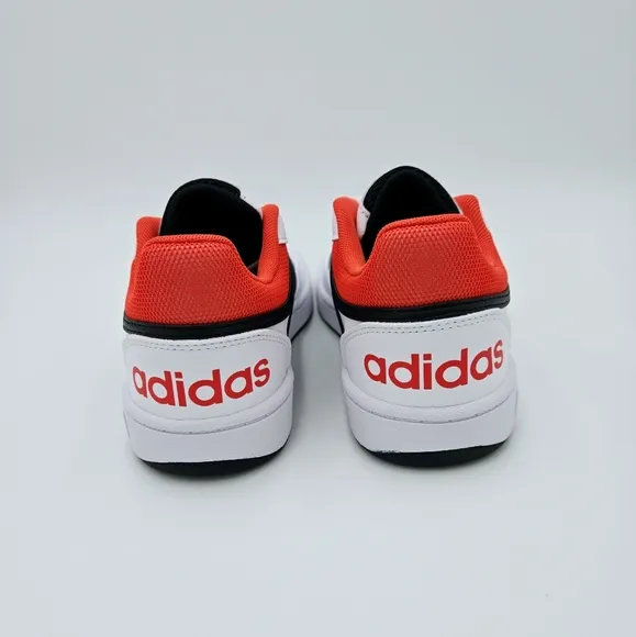 Adidas HOOPS 3.0 White/Black/Red Kid's Basketball  Shoes. GZ9673