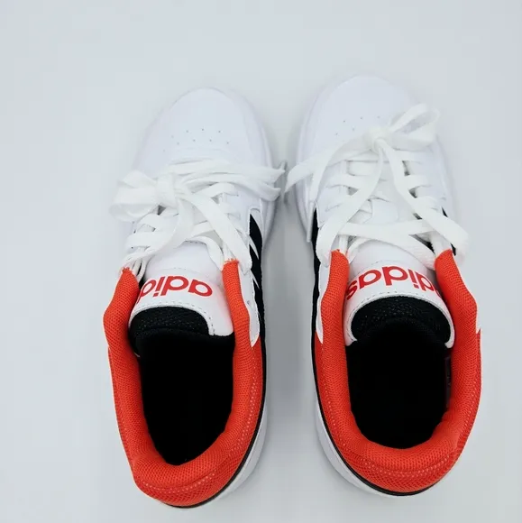 Adidas HOOPS 3.0 White/Black/Red Kid's Basketball  Shoes. GZ9673