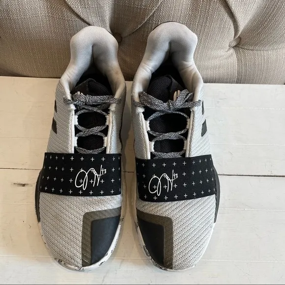 Adidas James Harden Basketball Shoes Gray Black White Mens Size 6.5