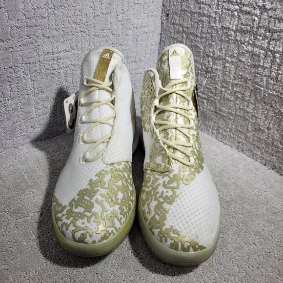 Adidas Light Em Up 2 Men's Size 14 US Gold White Basketball Shoes AQ8023