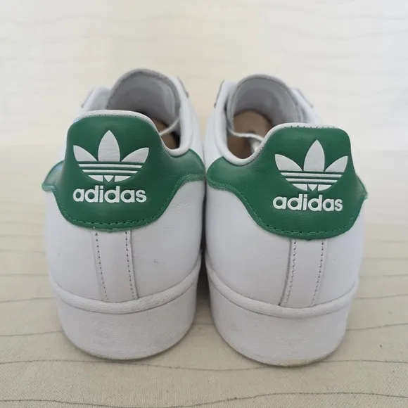 Adidas Mens Original Superstar Shell Toe White Green Shoes Sneakers FZ3642 Sz 13