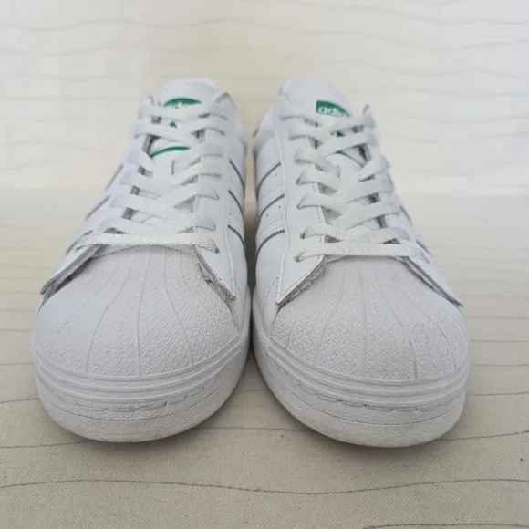 Adidas Mens Original Superstar Shell Toe White Green Shoes Sneakers FZ3642 Sz 13