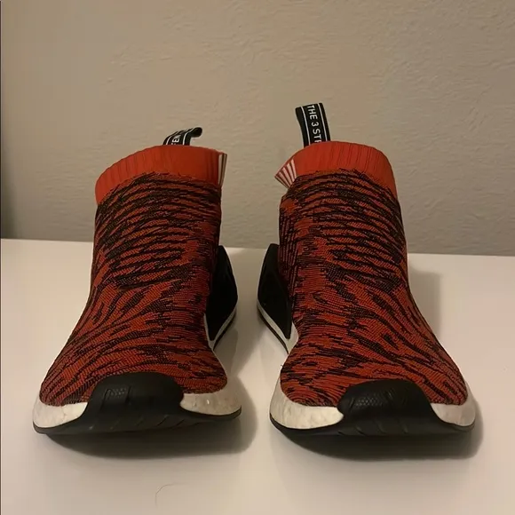 Adidas NMD CS2 PK size 10. Red Gray Black . . primeknit ultra boost