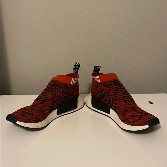 Adidas NMD CS2 PK size 10. Red Gray Black . . primeknit ultra boost