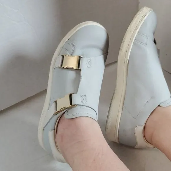 ADIDAS Originals Stan Smith Buckle Sneakers Blue Leather Shoes Women's WOMAN'S 6