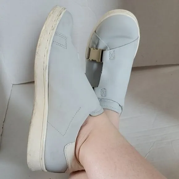 ADIDAS Originals Stan Smith Buckle Sneakers Blue Leather Shoes Women's WOMAN'S 6