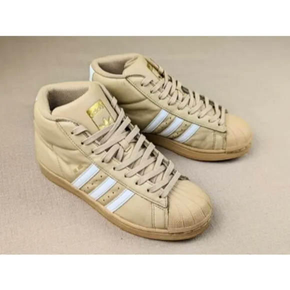 Adidas PCI 789002 Pro Model Men's Youth 6 Women's 7 Hightop Basketball Shoes Tan