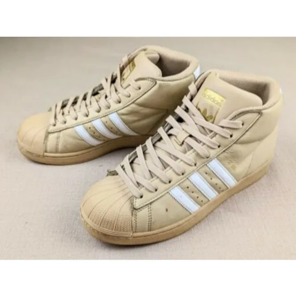 Adidas PCI 789002 Pro Model Men's Youth 6 Women's 7 Hightop Basketball Shoes Tan