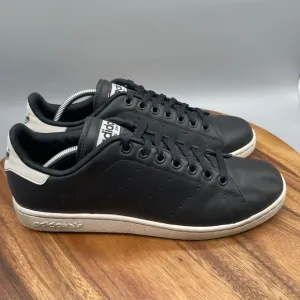 Adidas Stan Smith 2 Shoes Mens Size 11.5 Black White Leather Tennis Sneakers