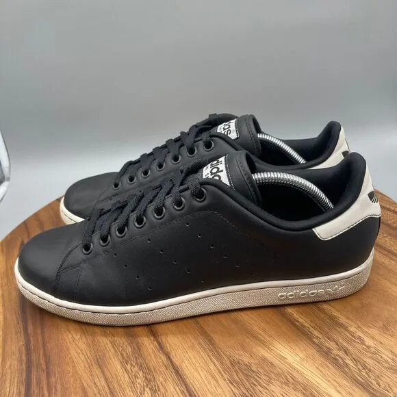 Adidas Stan Smith 2 Shoes Mens Size 11.5 Black White Leather Tennis Sneakers