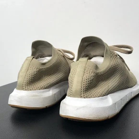 adidas Swift Run PK Mens CQ2890 Raw Gold White Primeknit Running Shoes Size 8.5