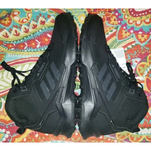 Adidas TERREX AX4 Mid GORE-TEX Black Hiking Shoes Men's Size 11.5 HP7401 NEW