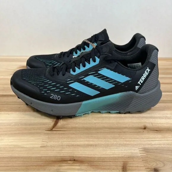 Adidas TERREX Agravic Flow 2 Trail running shoes hiking womens 7.5 Black mint