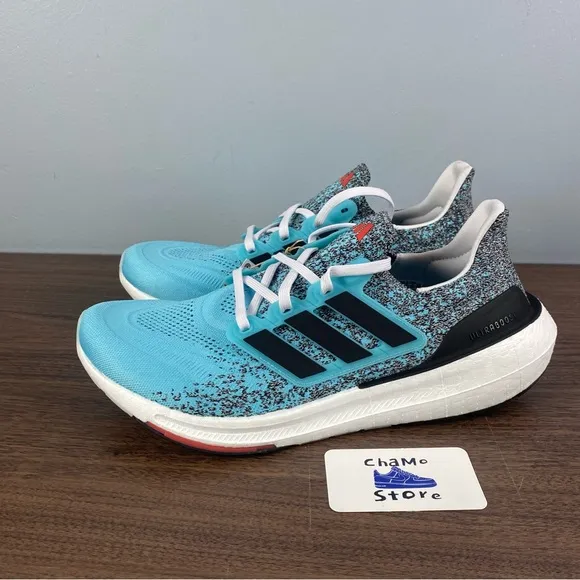 Adidas Ultraboost Light Running Shoes Blue White Sneakers Men’s Size 12.5